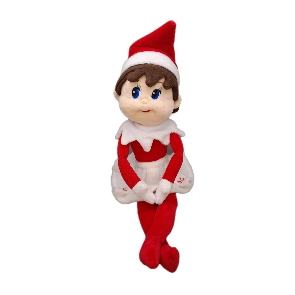 Elf on the Shelf Girl Elf Blue Eyes 14" Plushee Plush Christmas Tradition